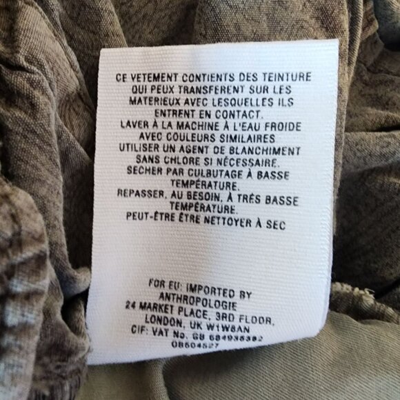 Anthropologie Hei Hei Womens 12 Skort Wrap Distressed Khaki Skirt Boho Preppy - Picture 9 of 10